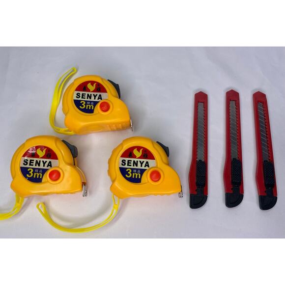 3-Pack 3m Tape Measures & 3 Utility Knives – DIY & Toolbox Essential 6-Piece - Picture 11 of 16